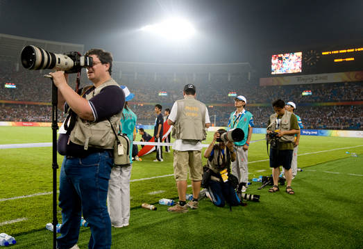 Workers stadium, fotograf, fotografer, teleobjektiv, kamera