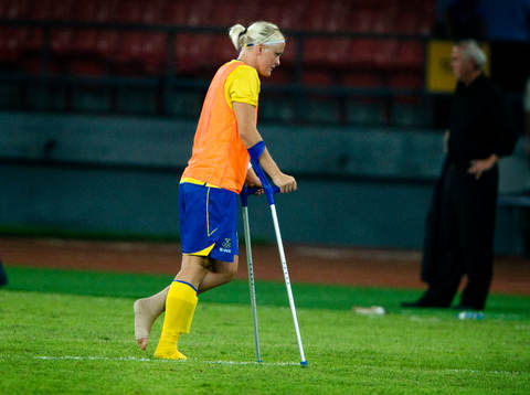 Nilla Fischer, Sverige gick på kryckor