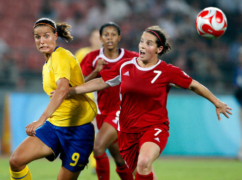 Jessica Landström, Sverige och Rhian Wilkinson, Kanada