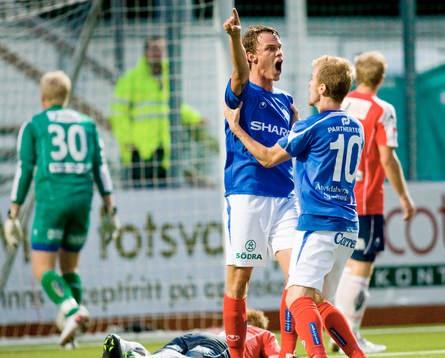 Erik Moberg och Pontus Karlsson, Åtvidaberg, jubel