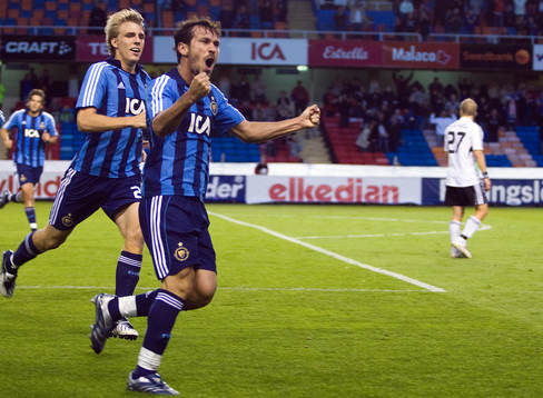 Johan Oremo, och Enrico Cardoso Nazaré, Djurgården jubel