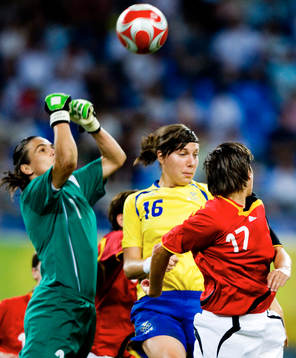 Nadine Angerer, målvakt, Tyskland, Linda Forsberg, Sverige