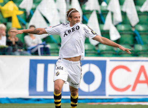 Jorge Anchén, AIK gör 1-1 (jubel)
