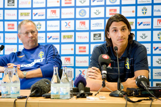 Förbundskapten Lars Lagerbäck och Zlatan Ibrahimovic