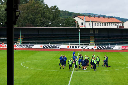 Tisdagens träning på Rambergsvallen, Hisingen i Göteborg