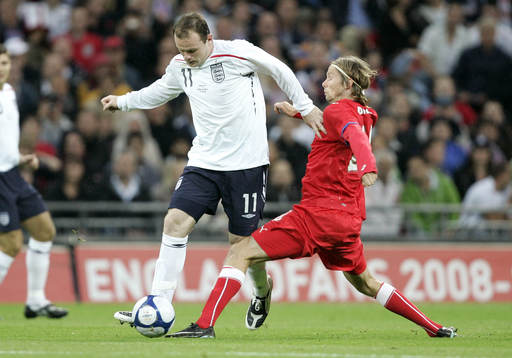 Wayne Rooney och Jaroslav Plasil
