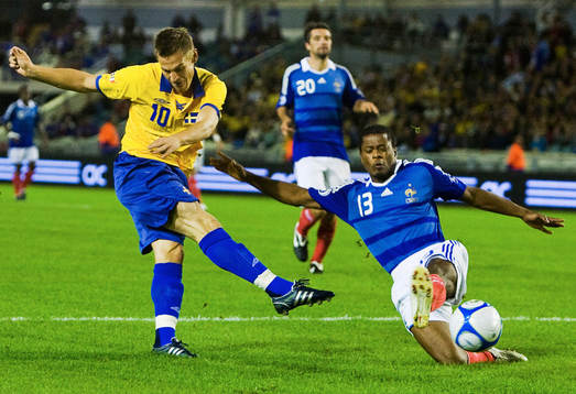 Markus Rosenberg, Sverige. Patrice Evra, Frankrike