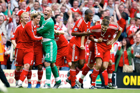 Steven Gerrard, jubel