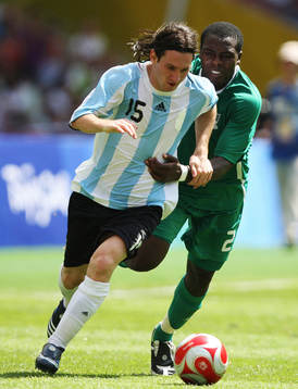 Lionel Messi och Chibuzor Okonkwo