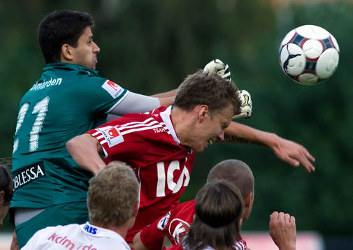 Nuredin Bakiu, målvakt, Norrköping och Pontus Wernbloom,