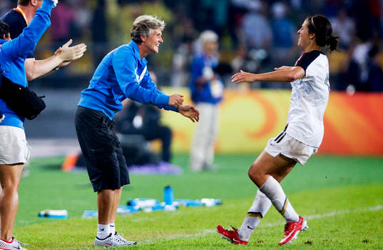 Pia Sundhage, Förbundskapten, USA, jubel