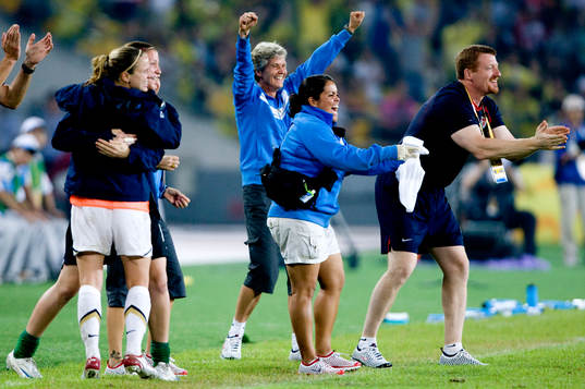 Pia Sundhage, Förbundskapten, USA, jubel