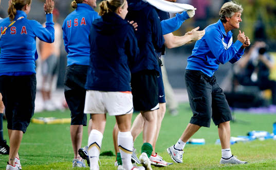 Pia Sundhage, Förbundskapten, USA, jubel