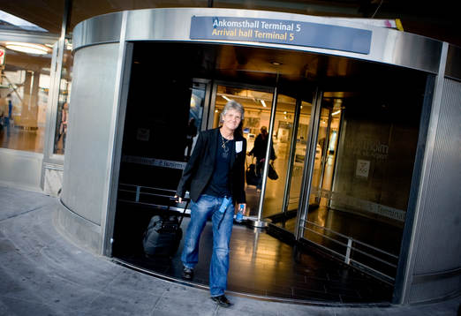 Pia Sundhage, förbundskapten, USA, landar på Arlanda