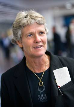 Pia Sundhage, förbundskapten, USA, landar på Arlanda
