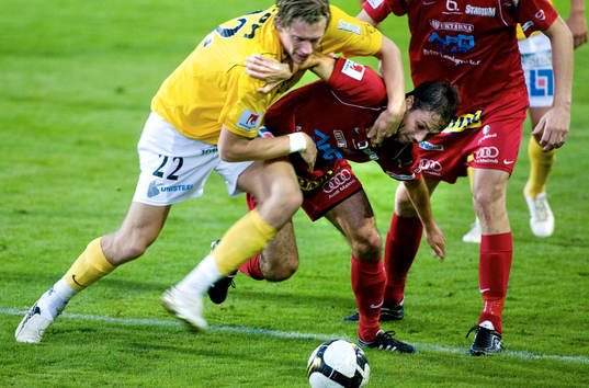 Marcelo Sarvas, LB och Tobias Holmqvist, Falkenberg