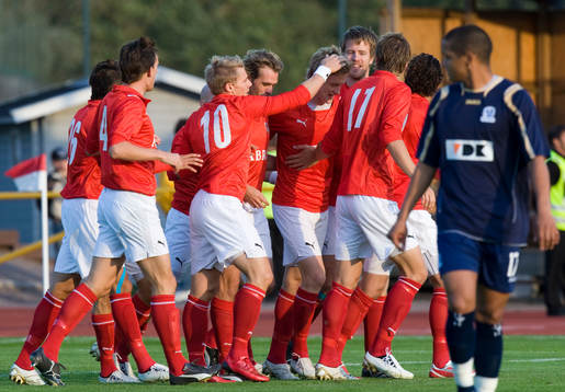 1-0, hela Kalmar jublar. Jubel