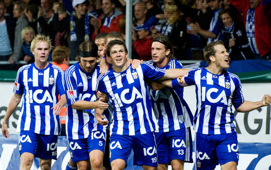 Hannes Stiller gör 2-0 till IFK Göteborg. Jubel