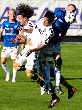 Iván Óbolo, Daniel Mendes, AIK och Fredrik Jensen, TFF