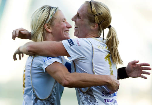 Kristin Bengtsson, och Sara Johansson, Hammarby