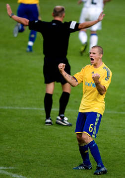 Samuel Holmén, Bröndby. Jubel