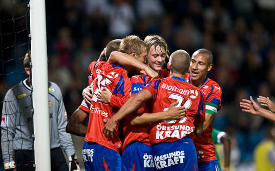 Glädje, jubel. Rasmus Jönsson och Henrik Larsson