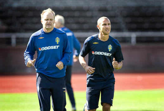Sverige tränade på Stockholms Stadion