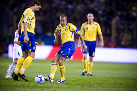 Zlatan Ibrahimovic och Henrik Larsson samspelar