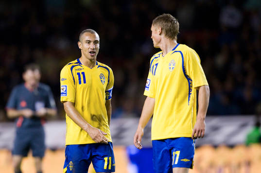 Henrik Larsson och Markus Rosenberg, Sverige