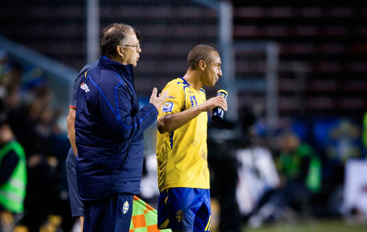 Kaptenerna Lars Lagerbäck och Henrik Larsson