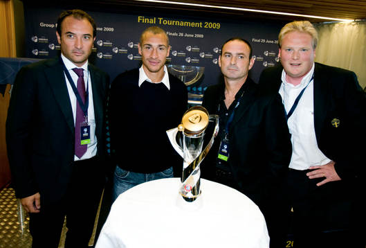 Henrik Larsson och Jörgen Lennartsson med Pierluigi
