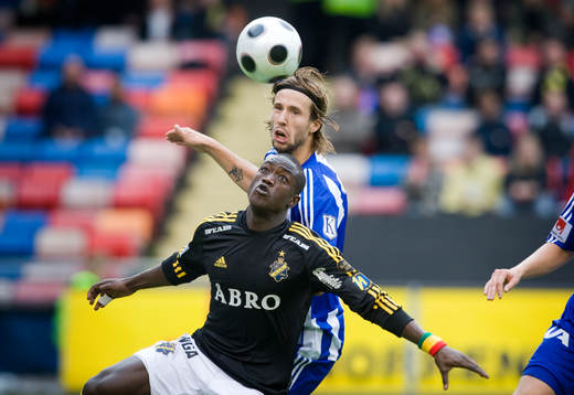 Saihou Jagne, AIK, och Mattias Bjärsmyr, Göteborg