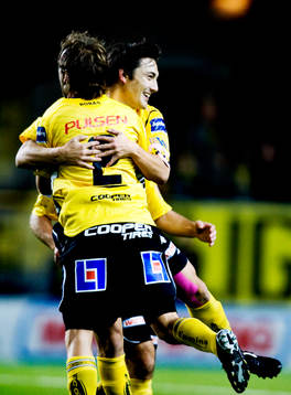 Stefan Ishizaki, Mathias Florén, Elfsborg, jubel