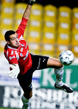 Dusan Melicharek, målvakt, Malmö FF, räddning på Stefan