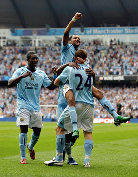 Fotboll, Premier League, engelsk, Manchester City -