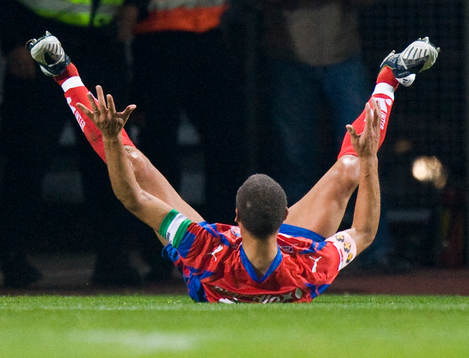 1-0, Henrik Larsson, jubel