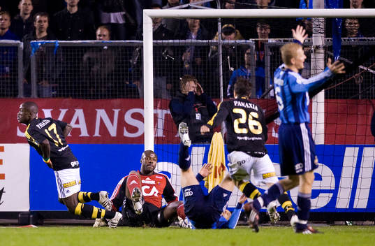 Saihou Jagne, AIK, sparkar in kvitteringen 1-1