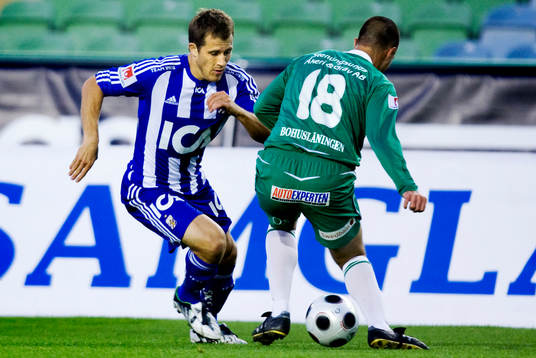 Tobias Hysén, Göteborg, slår en tunnel på Cedomir