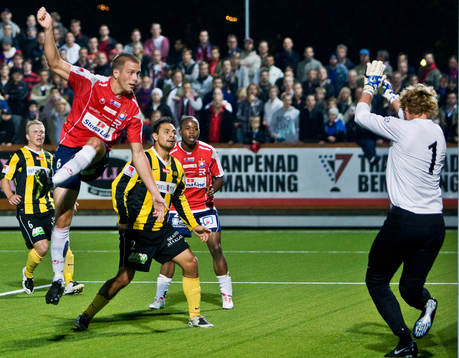 Alexander Mellqvist kvitterar till 1-1 för Örgryte