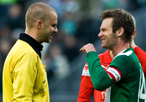 Michael Lerjéus, domare och Mikkel Jensen, Hammarby