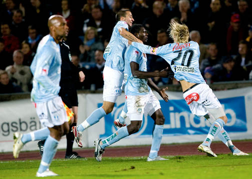 Edward Ofere, Malmö, jubel vid 1-0