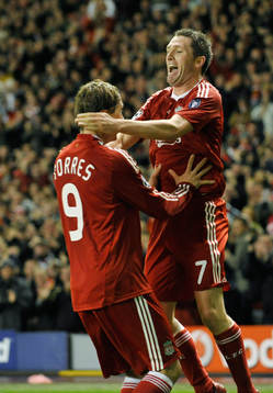 Robbie Keane jubel med Fernando Torres