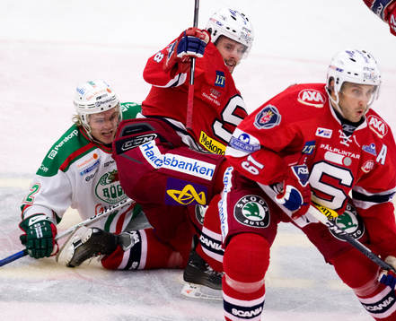 Tommy Enström, Rögle och Per Hallin och Martin Cibak,