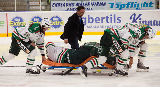 Cristopher Nihlstorp, målvakt, Rögle, blev liggande