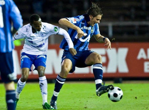 Kevin Amuneke, Norrköping och Mikael Dahlberg, Djurgården