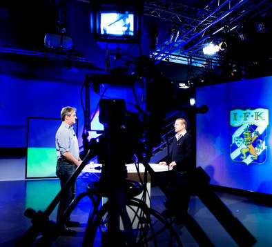 Fotboll, inspelning av kanal lokals program med tema IFK