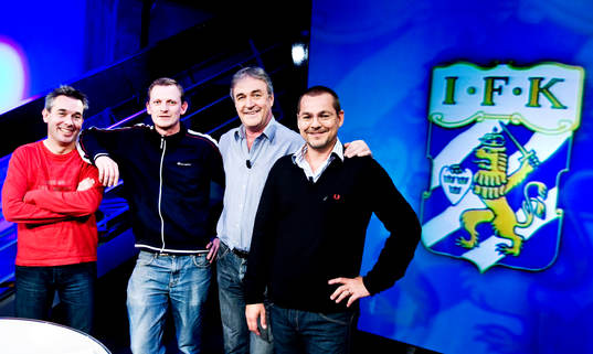 Fotboll, inspelning av kanal lokals program med tema IFK