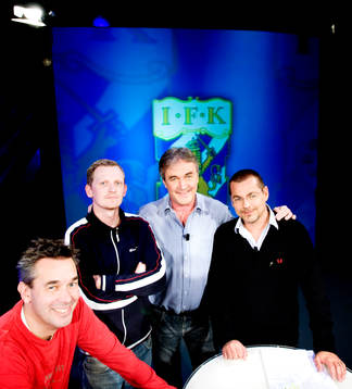 Fotboll, inspelning av kanal lokals program med tema IFK