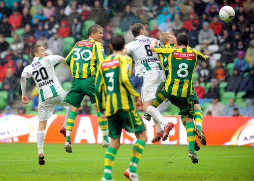 Evgeniy Levchenko, Groningen, gör mål. Petter Andersson,