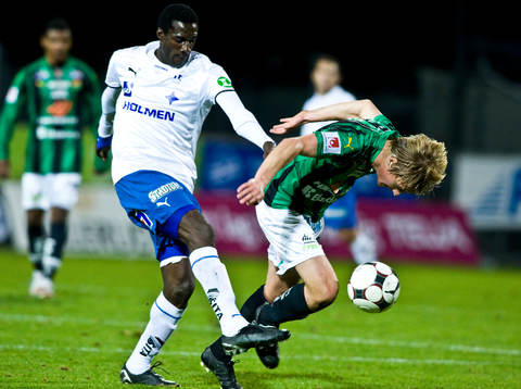 Russell Mwafulirwa,  Norrköping och Johan Mårtensson, GAIS